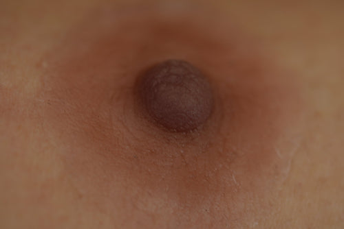 Close up of silicone nipple prosthesis
